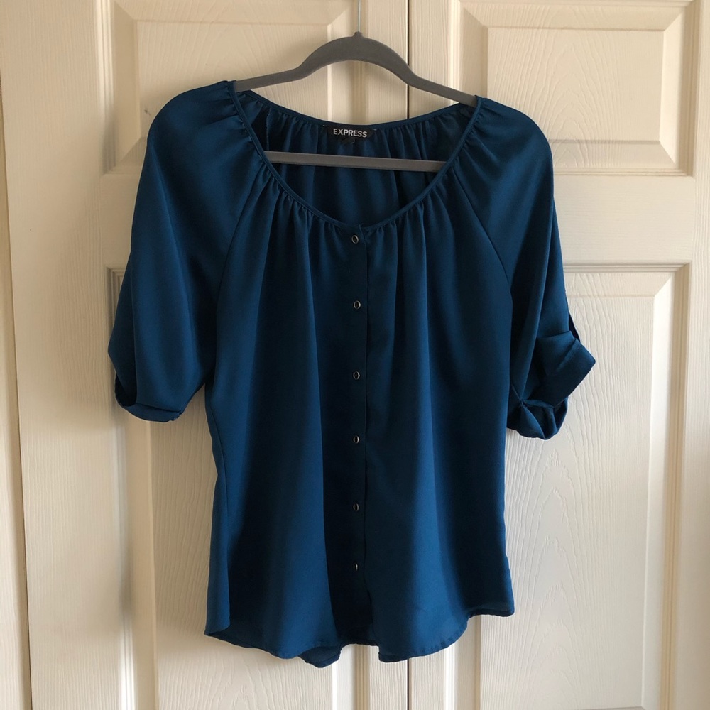 Blue Blouse from Express
